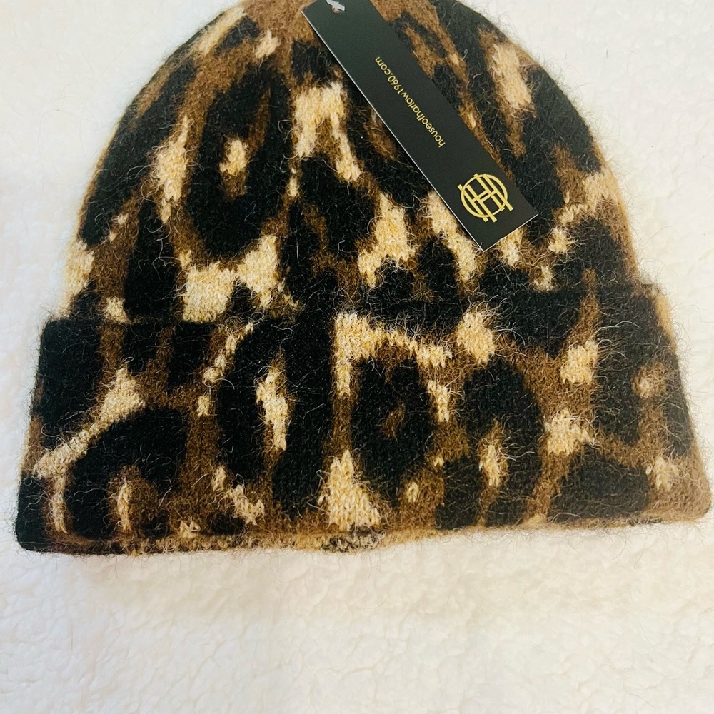 NWT House of Harlow 1960 Faux Fur Leopard print Hat - Picture 4 of 5